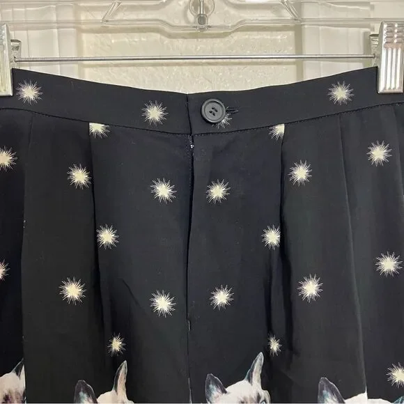 Undercover Jun Takahashi Cat Printed Rayon Shorts Black White New Size 2 - Picture 7 of 15